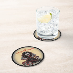Dessous-de-verre Rond En Papier Romance Sombre_ Princesse Sombre