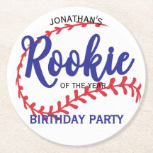 Rookie of the Year 1st Bday Baseball