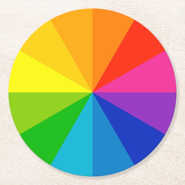 Dessous-de-verre Rond En Papier Roue couleur (Devant)