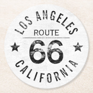 Dessous-de-verre Rond En Papier Route 66