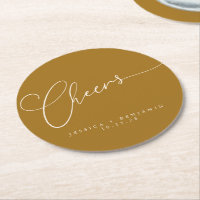 Salutations Minime Mustard Gold Script personnalis