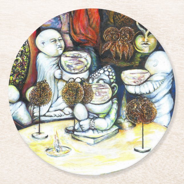 Dessous-de-verre Rond En Papier Sans échec par défi (Devant)