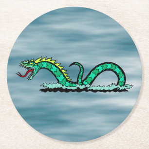 Dessous-de-verre Rond En Papier Serpent marin