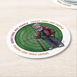 Dessous-de-verre Rond En Papier Shoot pool Not People