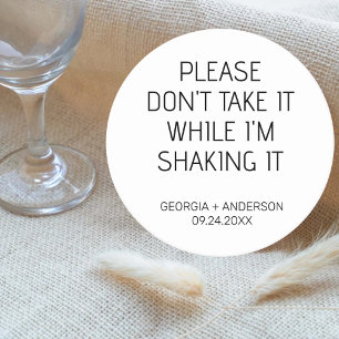 Dessous-de-verre Rond En Papier S'Il Vous Plaît Ne Le Prenez Pas Pendant Que Je Sh