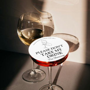 Dessous-de-verre Rond En Papier S'il vous plaît ne prenez pas mon verre je danse m