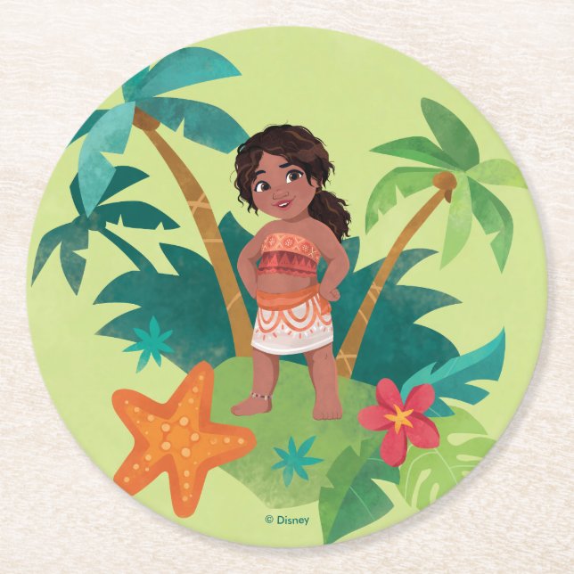 Dessous-de-verre Rond En Papier Simea Island Graphic (Devant)