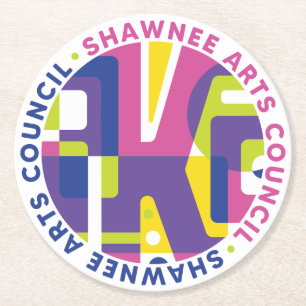Dessous-de-verre Rond En Papier SKA Round w Arts Council