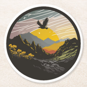 Dessous-de-verre Rond En Papier Snowdonia