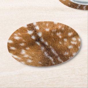 Dessous-de-verre Rond En Papier Spotted deer pour texture