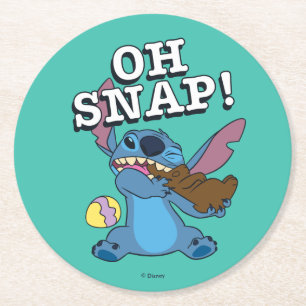 Dessous-de-verre Rond En Papier Stitch de Pâques  Oh !