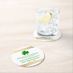Dessous-de-verre Rond En Papier Stylish Gold