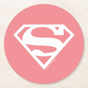 Dessous-de-verre Rond En Papier Supergirl Solid S-Shield