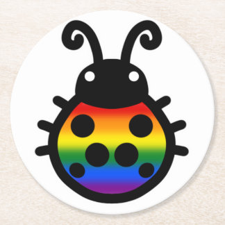 Dessous-de-verre Rond En Papier Tapis de bière Ladybug Fierté Gay