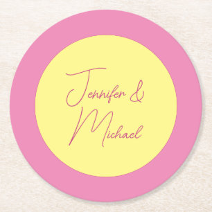 Dessous-de-verre Rond En Papier Tendance Minimaliste Moderne Plaine Simple Couleur