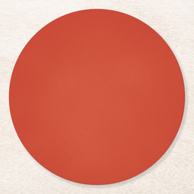 Dessous-de-verre Rond En Papier Texture moderne de grain rouge chaud (Devant)