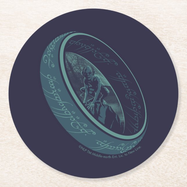 Dessous-de-verre Rond En Papier THE ONE RING™ GOLLUM™ Graphic (Devant)