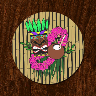 Dessous-de-verre Rond En Papier Thème de Luau