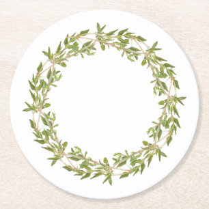 Dessous-de-verre Rond En Papier THYME WREATT Dessous de verre de papier rond