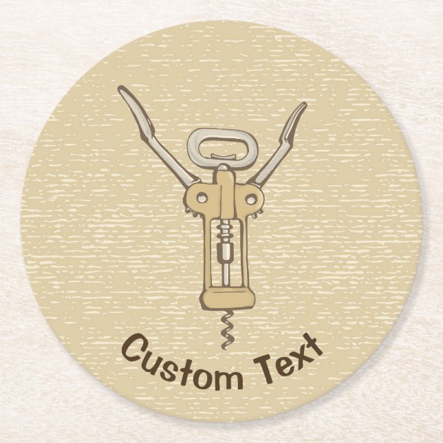 Dessous-de-verre Rond En Papier Tire-bouchon (Devant)