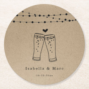 Dessous-de-verre Rond En Papier Toast de bière