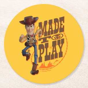 Dessous-de-verre Rond En Papier Toy Story 4  Woody "made to Play"