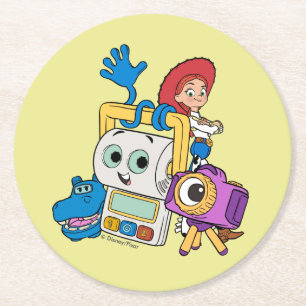 Dessous-de-verre Rond En Papier Toy Story Atlas, Smarty Pants, Snappy, & Jessie