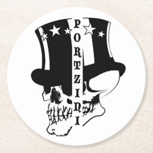 Dessous-de-verre Rond En Papier Traducteur de Portzini Skull