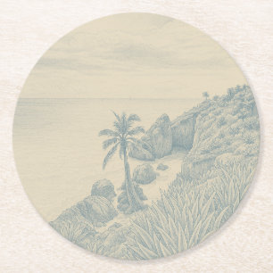 Dessous-de-verre Rond En Papier Tulum Dessous de Verre en Papier