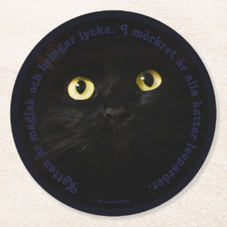 Dessous-de-verre Rond En Papier Underlägg — Katt