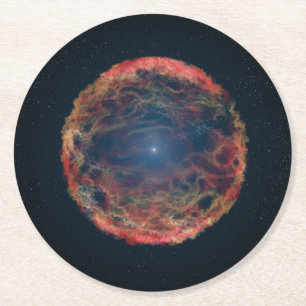 Dessous-de-verre Rond En Papier Une Impression Artiste De Supernova 1993j.