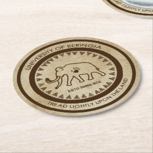Dessous-de-verre Rond En Papier Université de Beringia Mammoth Seal