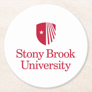 Dessous-de-verre Rond En Papier Université Stony Brook Mot-symbole