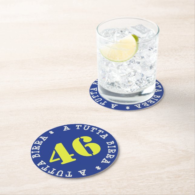 DESSOUS-DE-VERRE ROND EN PAPIER VALENTINO A TUTTA BIRRA - SOTTOBICCHIERI - (En situation)