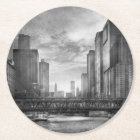 Ville - Chicago, IL - regardant vers futur BW