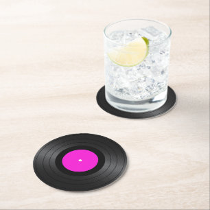 Dessous-de-verre Rond En Papier Vinyl Records Images Dessous de verre papier rond