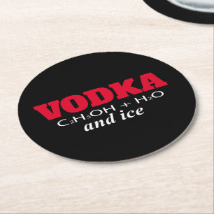 Dessous-de-verre Rond En Papier Vodka et glace