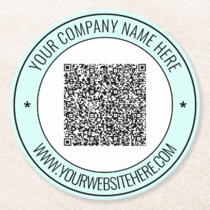 Dessous-de-verre Rond En Papier Votre QR Code Scan Info Dessous de verre papier te