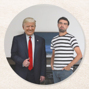 Dessous-de-verre Rond En Papier Vous avez rencontré le Président Donald Trump A