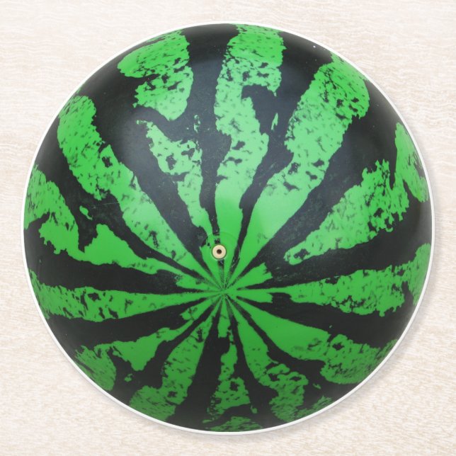Dessous-de-verre Rond En Papier Watermelon Football / Soccer Ball (Devant)