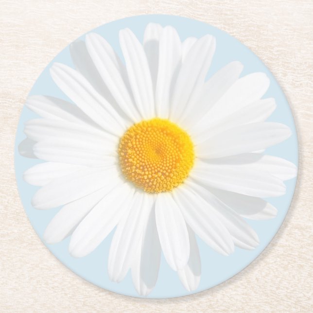 Dessous-de-verre Rond En Papier White (Devant)
