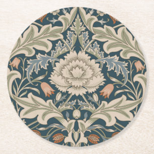 Dessous-de-verre Rond En Papier William Morris Severn Floral Garden Flower Classic