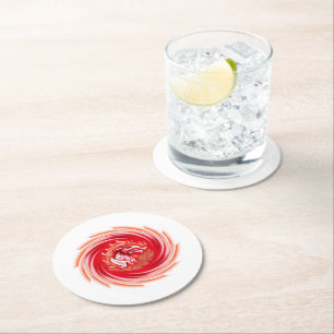 Dessous-de-verre Rond En Papier Wolf sauvage Tournoi blanc rond de boissons