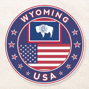 Dessous-de-verre Rond En Papier Wyoming