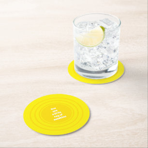 Dessous-de-verre Rond En Papier You are a little Ray of Sunshine yellow sun custom