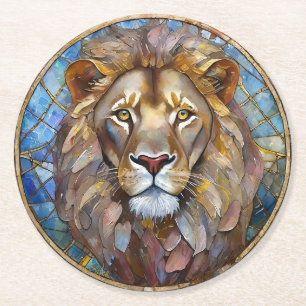 Dessous-de-verre Rond En Papier Zodiaque - Léon le Lion