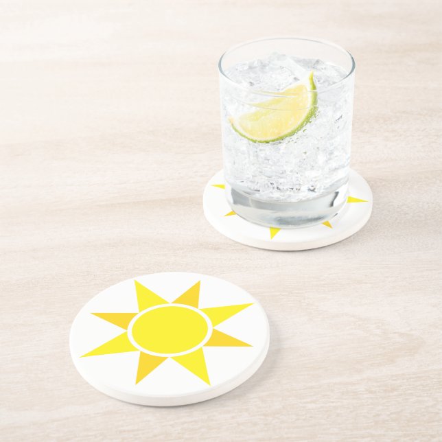 Dessous de verre rond soleil (Côté)