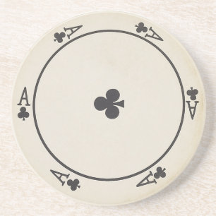 Dessous de verre ronds de cartes de jeu