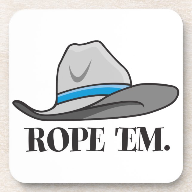 Dessous-de-verre Rope 'Em Western Rodeo (Devant)
