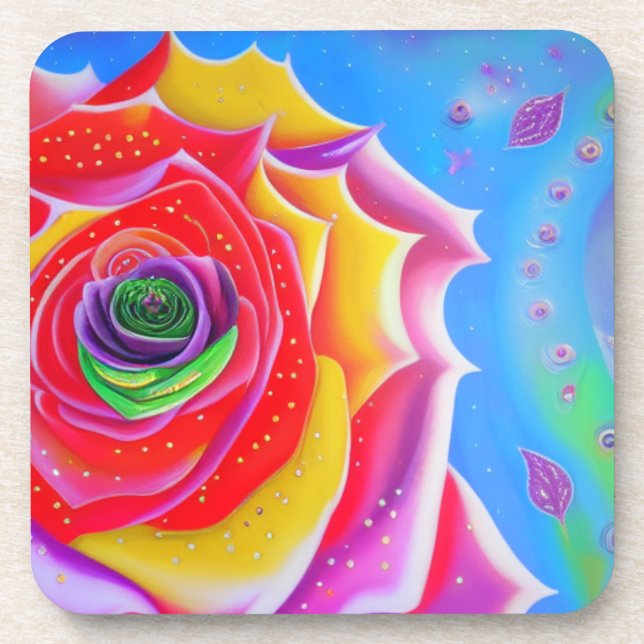 Dessous-de-verre Rose coloré (Devant)